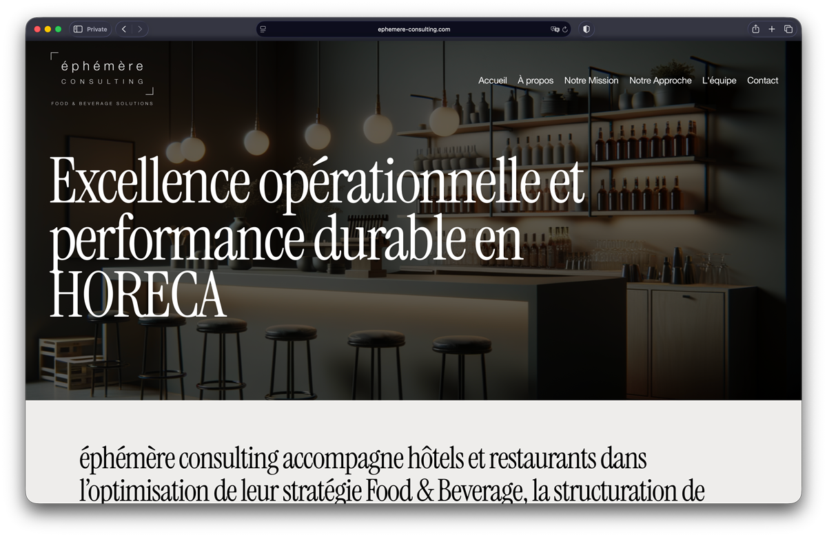 Éphémère Consulting | HORECA